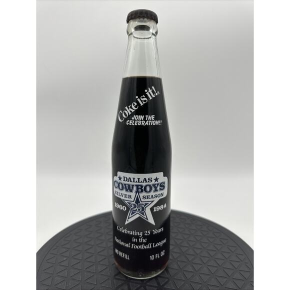 1984 Dallas Cowboys Commerative Coke Bottle - Picture 1 of 5
